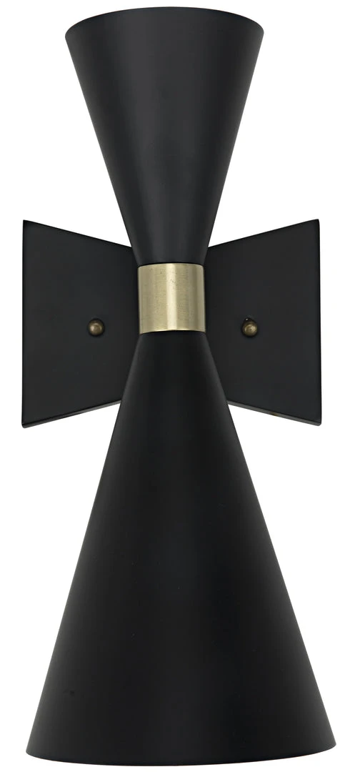 Sconces Noir Ariel Sconce, Black Metal 3 Sconces Noir Ariel Sconce, Black Metal