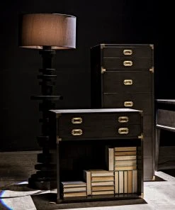 Noir Wilton Floor Lamp With Shade, Black Steel Floor Lamps