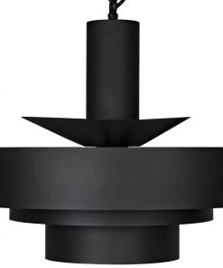 Noir Parlor Pendant, Black Metal All Lighting