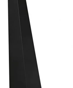 Noir Claudius Floor Lamp, Black And Brass Finished Metal Floor Lamps