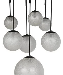All Lighting Noir Artemis Chandelier, Black Metal