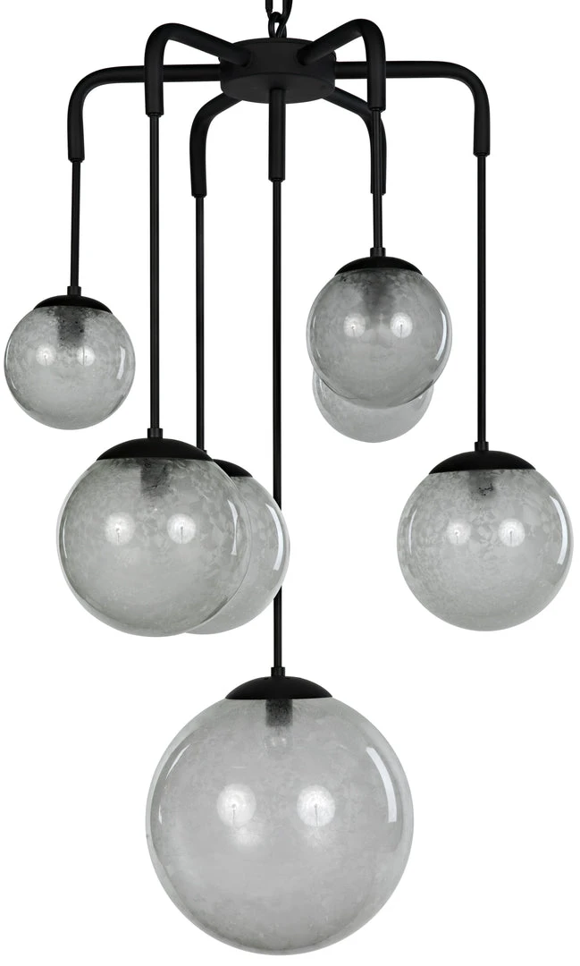 All Lighting Noir Artemis Chandelier, Black Metal 6 All Lighting Noir Artemis Chandelier, Black Metal