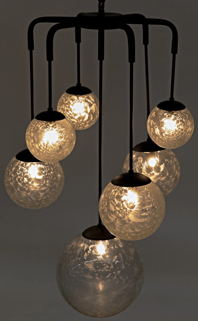 All Lighting Noir Artemis Chandelier, Black Metal 7 All Lighting Noir Artemis Chandelier, Black Metal