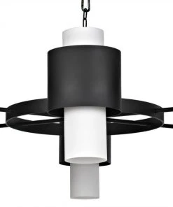 Noir Socrates Chandelier, Black Metal