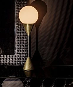 Noir Antero Lamp, Metal With Brass Finish