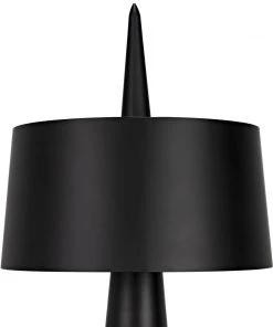 Noir Moray Floor Lamp, Black Metal Floor Lamps