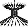 All Lighting Noir Mancini Chandelier, Black Metal 1 All Lighting Noir Mancini Chandelier, Black Metal
