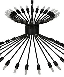 All Lighting Noir Mancini Chandelier, Black Metal