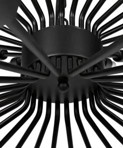 All Lighting Noir Mancini Chandelier, Black Metal