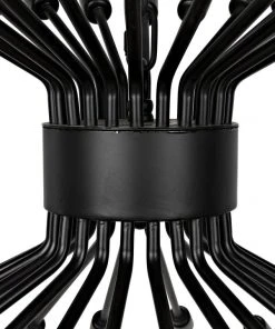 All Lighting Noir Mancini Chandelier, Black Metal
