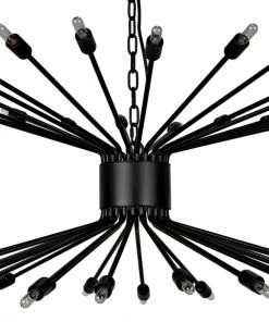 Noir Lamberto Chandelier, Black Metal