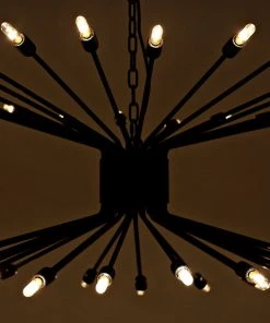 Noir Lamberto Chandelier, Black Metal