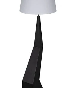 Noir Rhombus Floor Lamp With Shade, Black Metal