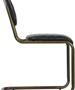 Noir 0037 Dining Chair, Metal And Leather