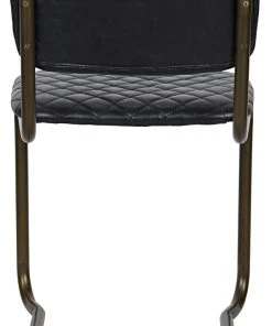 Noir 0037 Dining Chair, Metal And Leather