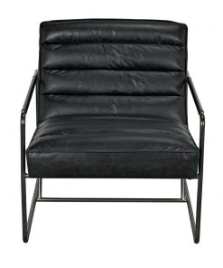 Noir Demeter Chair, Metal And Leather LIVING ROOM 14 Noir Demeter Chair, Metal And Leather LIVING ROOM
