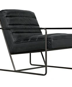 Noir Demeter Chair, Metal And Leather LIVING ROOM 15 Noir Demeter Chair, Metal And Leather LIVING ROOM