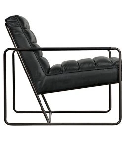 Noir Demeter Chair, Metal And Leather LIVING ROOM 17 Noir Demeter Chair, Metal And Leather LIVING ROOM