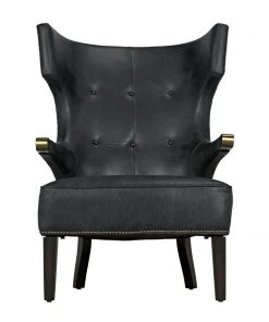 LIVING ROOM Noir Heracles Chair, Leather