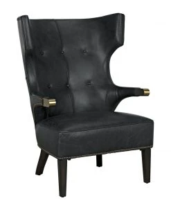 LIVING ROOM Noir Heracles Chair, Leather
