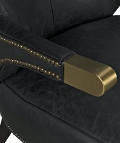 LIVING ROOM Noir Heracles Chair, Leather