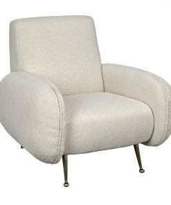 LIVING ROOM Noir Hera Chair, Teddy Fabric