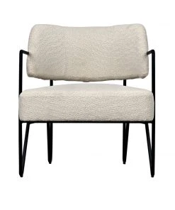 Noir Zeus Chair, Metal And Teddy Fabric