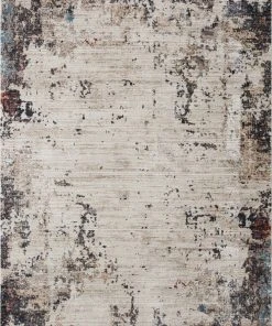 Loloi Leigh Power Loomed Ivory / Charcoal Rug RUGS