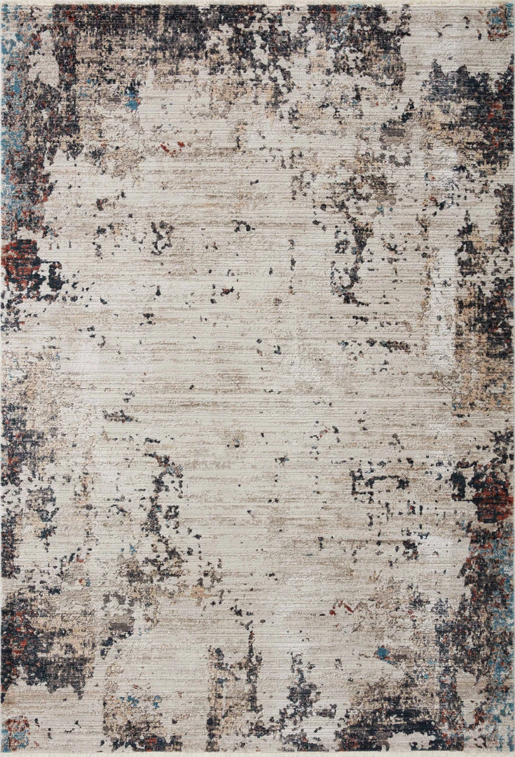 Loloi Leigh Power Loomed Ivory / Charcoal Rug RUGS 3 Loloi Leigh Power Loomed Ivory / Charcoal Rug RUGS