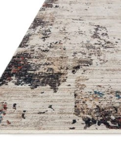 Loloi Leigh Power Loomed Ivory / Charcoal Rug RUGS