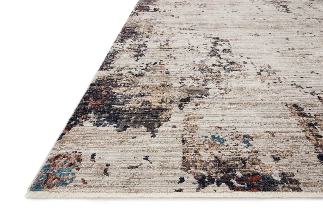 Loloi Leigh Power Loomed Ivory / Charcoal Rug RUGS 4 Loloi Leigh Power Loomed Ivory / Charcoal Rug RUGS