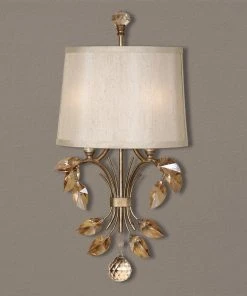 Uttermost Alenya 2 Light Gold Wall Sconce