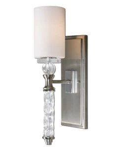 Uttermost Campania 1 Light Carved Glass Sconce