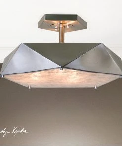 Uttermost Tesoro 3 Light Antique Nickel Semi Flush Pendants