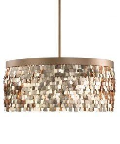 Uttermost Tillie 3 Light Textured Gold Pendant Pendants