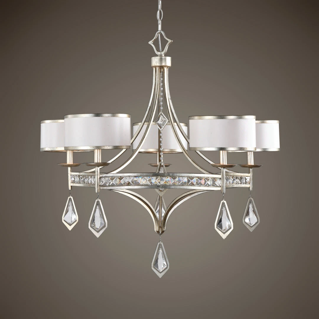 All Lighting Uttermost Tamworth 5 Light Silver Champagne Chandelier 5 All Lighting Uttermost Tamworth 5 Light Silver Champagne Chandelier