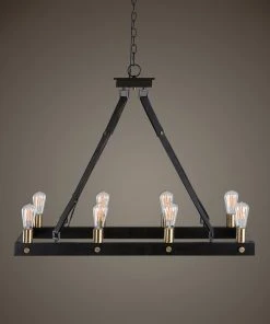 All Lighting Uttermost Marlow 8 Light Rectangle Chandelier