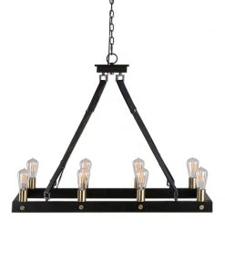 All Lighting Uttermost Marlow 8 Light Rectangle Chandelier