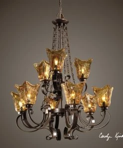 Uttermost Vetraio 9Lt Oil Rubbed Bronze Chandelier All Lighting