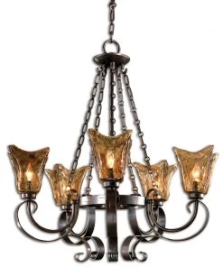 Uttermost Vetraio 5Lt Oil Rubbed Bronze Chandelier All Lighting