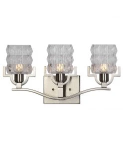 All Lighting Uttermost Copeman Brushed Nickel 3 Light Vanity Strip
