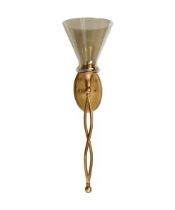 All Lighting Uttermost Glam 1 Light Gold Sconce