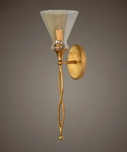 All Lighting Uttermost Glam 1 Light Gold Sconce