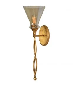 All Lighting Uttermost Glam 1 Light Gold Sconce