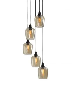 Uttermost Aarush 5 Light Glass Cluster Pendant