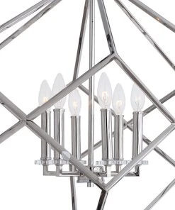 Uttermost Euclid 6 Light Nickel Cube Pendant All Lighting 11 Uttermost Euclid 6 Light Nickel Cube Pendant All Lighting