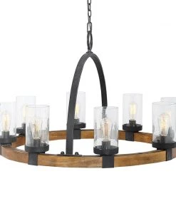 All Lighting Uttermost Atwood 8 Light Wagon Wheel Pendant 10 All Lighting Uttermost Atwood 8 Light Wagon Wheel Pendant