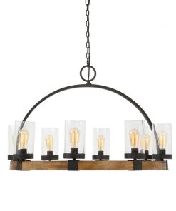 All Lighting Uttermost Atwood 8 Light Wagon Wheel Pendant