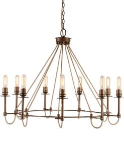 Uttermost Lyndhurst Industrial 9 Light Chandelier All Lighting