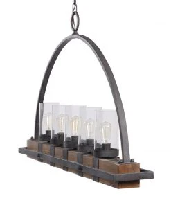 All Lighting Uttermost Atwood 5 Light Rustic Linear Chandelier 14 All Lighting Uttermost Atwood 5 Light Rustic Linear Chandelier